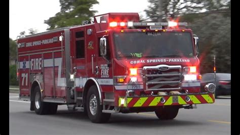 Coral Springs Parkland Fire Department Rescue 80 And Engine 71