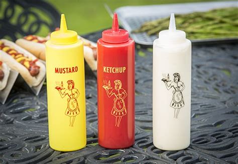 Condiment Bottles Mustard Ketchup Bottles Ketchup Bottle Squeeze Bottle Set Ebay