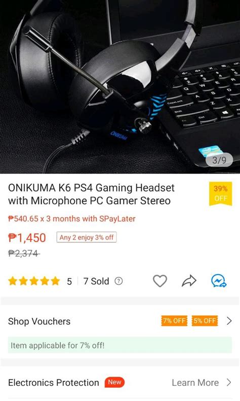 Onikuma Professional Gaming Headset Audio Headphones Headsets On