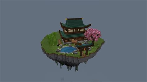 Japanese house on a floating island : r/Minecraftbuilds