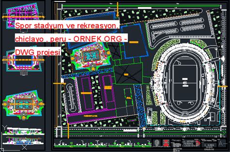 Spor Stadyum Ve Rekreasyon Chiclayo Peru Dwg Projesi Autocad Projeler