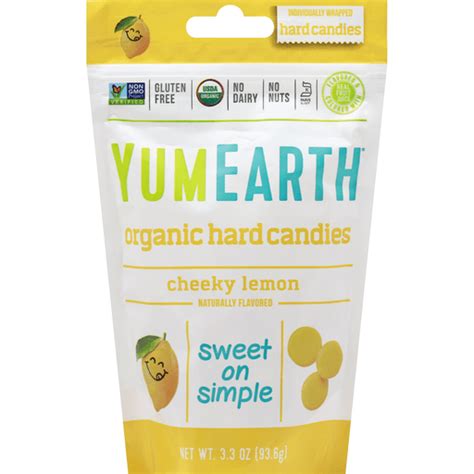 YumEarth Cheeky Lemon Flavor Organic Hard Candies | Jelly Beans & Fruity Candy | Sun Fresh