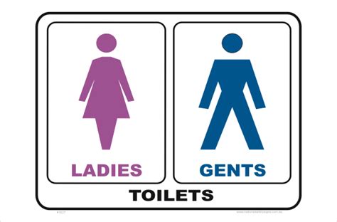 Toilet Ladies And Gents In1627 National Safety Signs