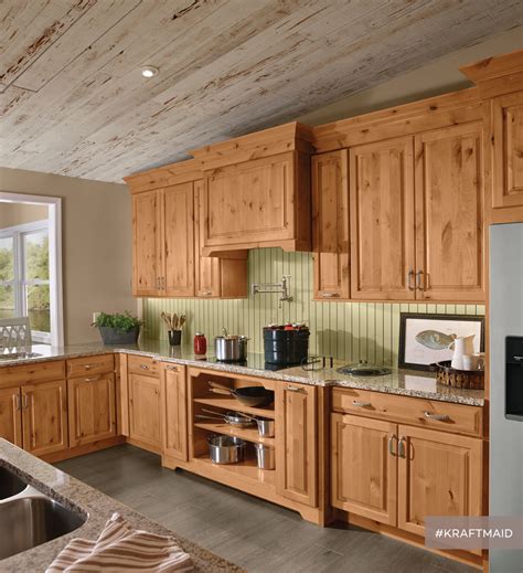 Kraftmaid Rustic Alder Kitchen Cabinetry In Natural Montagne