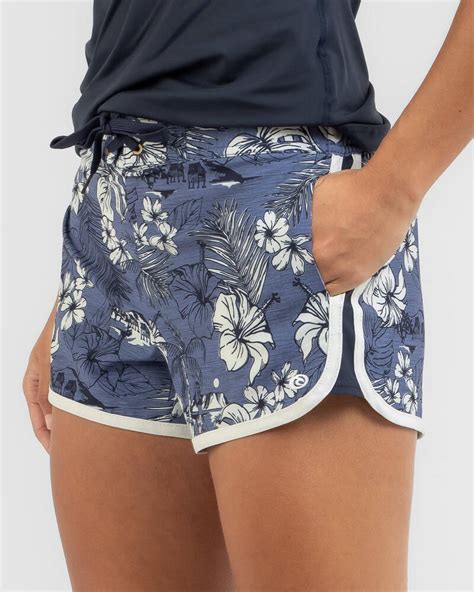 Shop Rip Curl Surf Treehouse Board Shorts In Navy Fast Shipping