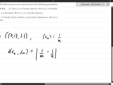 SOLVED Use Example 1 To Make The Set Of All Real Sequences Into A