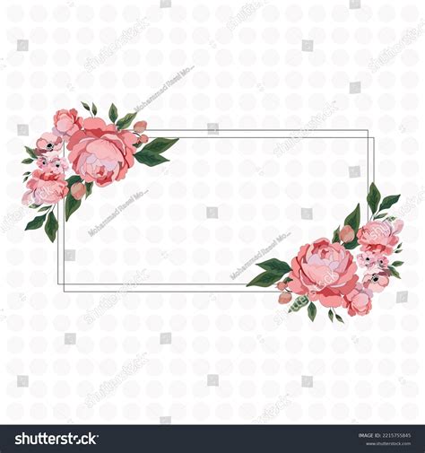 Floral Border Templates Elegant Geometric Shapes Stock Vector (Royalty ...