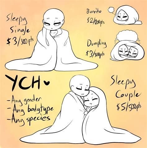 Temp Close Sleepy Ych By Prettypumpkinhead On Deviantart Drawing