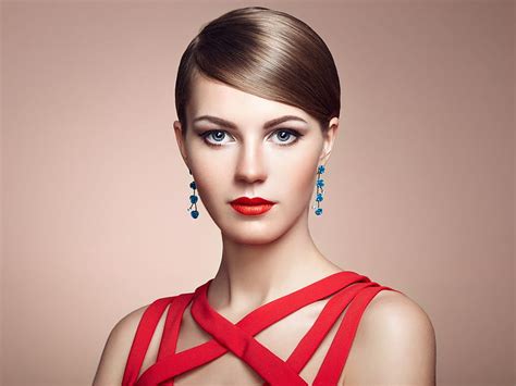 Beauty Red Girl Model Oleg Gekman Jewel Woman Hd Wallpaper Peakpx