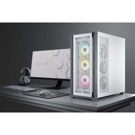 CORSAIR Boîtier PC 5000D Airflow Verre Trempé Moyen Tour ATX Blanc