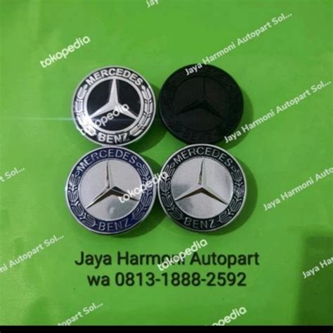 Jual Logo Kap Mesin Mercedes Benz Classic Padi 55mm Logo Kap Depan