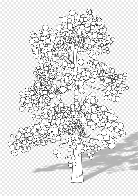 Black And White Drawing Durian Tree Durian White Leaf Branch Png