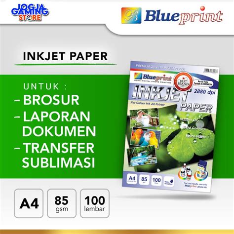 Jual Kertas Inkjet Photo Paper Blueprint A Gsm Isi Lembar