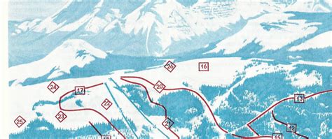 1982 WOLF CREEK Ski Area Ski Trail Map Ski Home Decor, Ski Lodge Wall ...