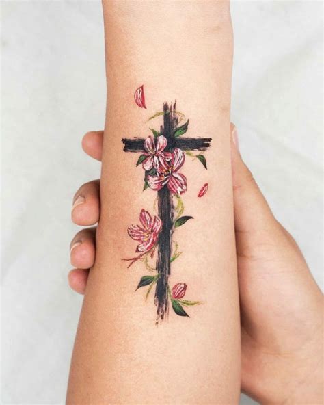 Best Cross Flower Tattoo Ideas That Will Blow Your Mind Outsons