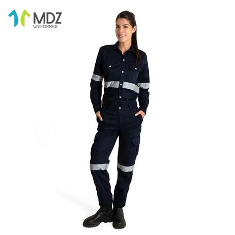 Pantal N Azul Marino Tipo Cargo Con Reflejante Mdz Uniformes