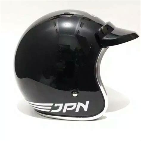 Jual Helm JPN Hitam Glossy Lis Krom Set Kaca Shopee Indonesia