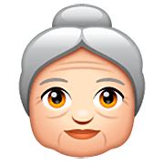 Emoji Ltere Frau Helle Hautfarbe Auf Whatsapp