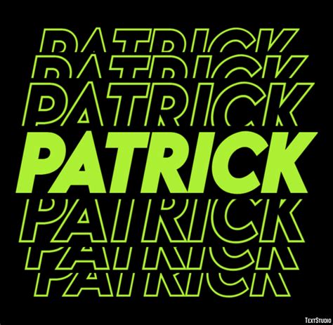 patrick text effect  logo design