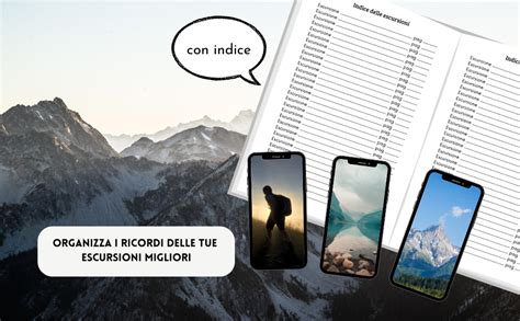 Amazon It Diario Delle Escursioni Tascabile Con Indice Agenda Per