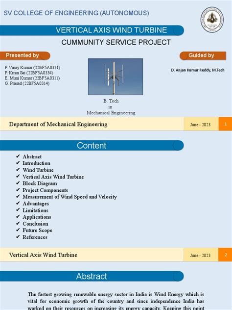 Vertical Axis Wind Turbine | PDF | Wind Turbine | Wind Power