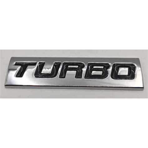 Emblema Turbo Cromado Y Negros