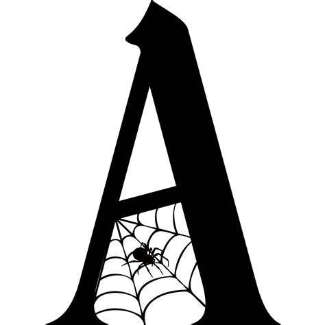 Halloween Black Alphabets Png