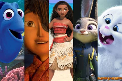 Animation 2016 Zootopia Finding Dory Kubo Moana Secret Life Of Pets