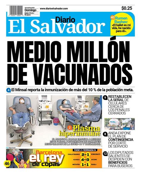 Diario El Salvador On Twitter Esta Es La Portada De Diarioelsalvador