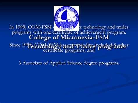 College of Micronesia-FSM Technology and Trades programs