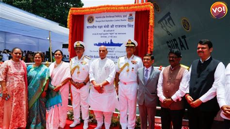 Rajnath Singh Launches Two India Made Warships Surat And Udaygiri In Mumbai Vibes Of India