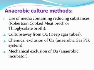 Anaerobic Culture Methods | PPT