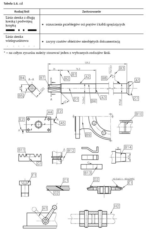 Rysunek Obraz Rysunek Techniczny Z Tabela
