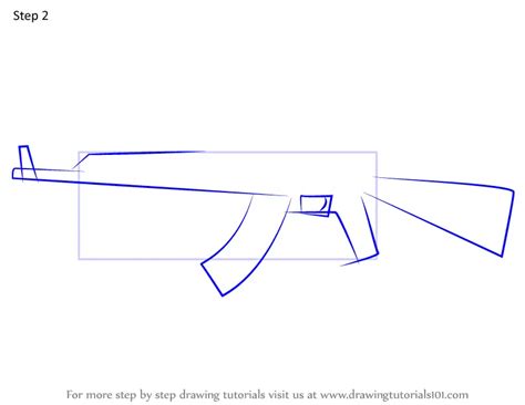 How To Draw Ak 47 Assault Rifle From Rainbow Six Siege Rainbow Six