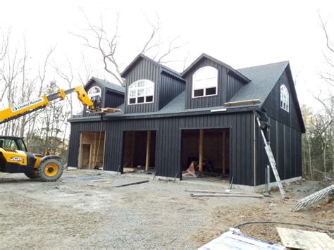 Custom Black Board Batten Garage In Woodbury Ct J N Structures