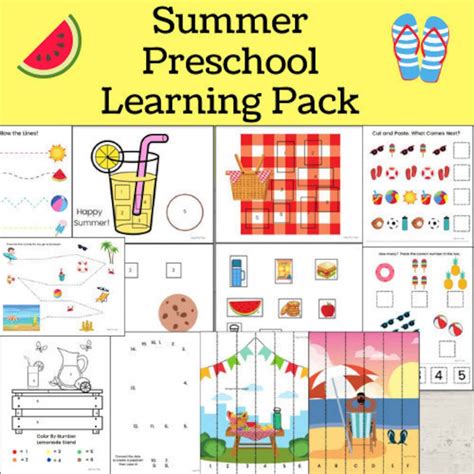 Summer Preschool Activities Summer Preschool Worksheets Summer Preschool Printables Summer