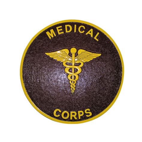 Us Army Medical Corps Seal Wooden Plaque