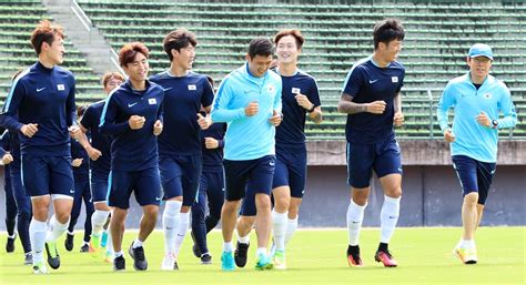 리우포토 축구 대표팀 독일전 앞두고 회복훈련 중앙일보