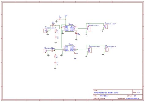 amplificador con tda2822 - (marcos denis) - OSHWLab