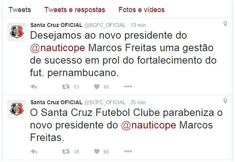 Santa Cruz parabeniza o novo presidente do Náutico