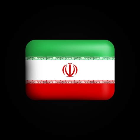 Premium Vector | Iran flag 3d icon national flag of iran