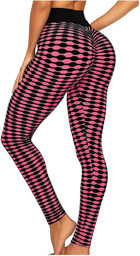 AFFGEQA Damen Legging Yogahose Wellenpunkt Streifen Sports Slim Fit