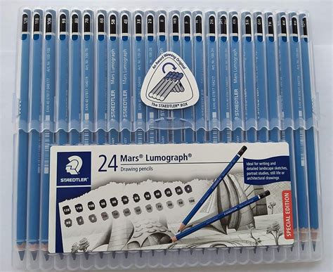 STAEDTLER MARS LUMOGRAPH 24 DRAWING PENCIL SET Artsloc