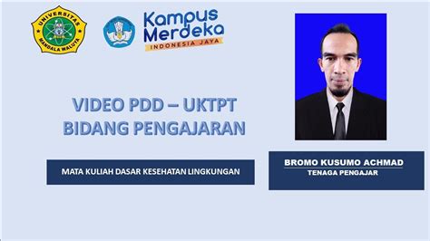 Pdd Uktpt Video Pengajaran Serdos Smart Ii Bromo Kusumo Achmad