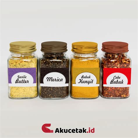 Jual Sticker Label Bumbu Dapur Toples Cetak Stiker Nama Bumbu Dapur