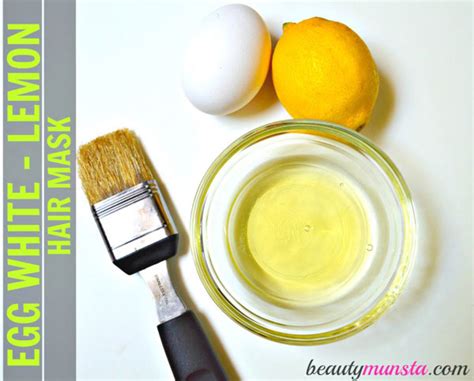 Egg White Lemon Hair Mask | Cleansing & Dandruff Control - beautymunsta ...