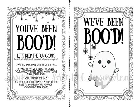 Youve Been Bood Printable Halloween Sign Weve Been Bood Tradition Etsy