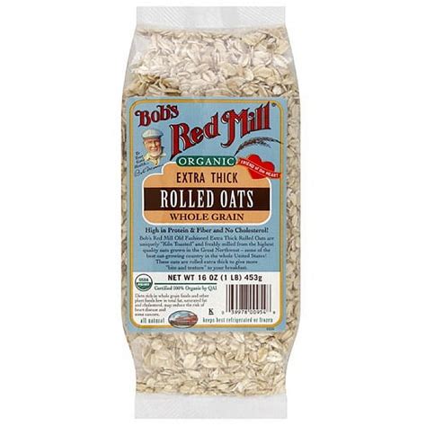 Bob S Red Mill Organic Extra Thick Whole Grain Rolled Oats Oz Pack