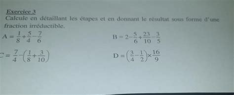 Bonjour Qui Pourrais M Aider Pour Mon Excercice De Math Svp Merci A