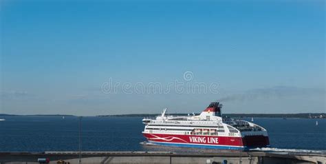 Viking Xprs Cruiseship Ferry Leaving Tallinn Port In Estonia Editorial